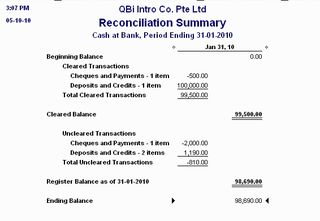 how to read your bank reconciliation report quickbooks asia