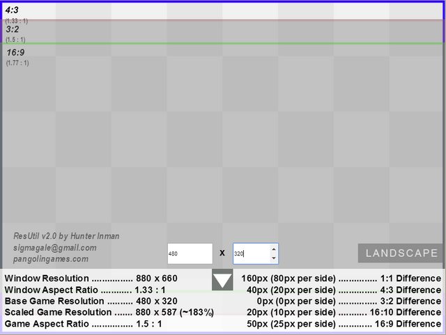 html5 resolution utility visualizing