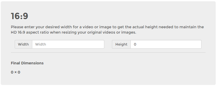 16 9 aspect ratio