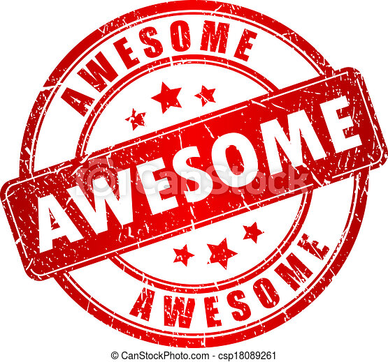 awesome vector stamp isolated