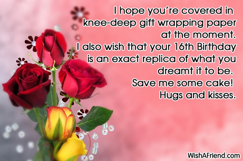 16th birthday wishes