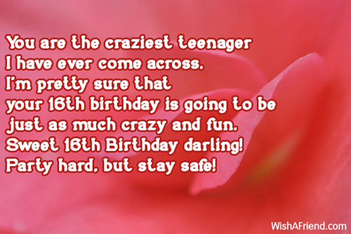 16th birthday wishes