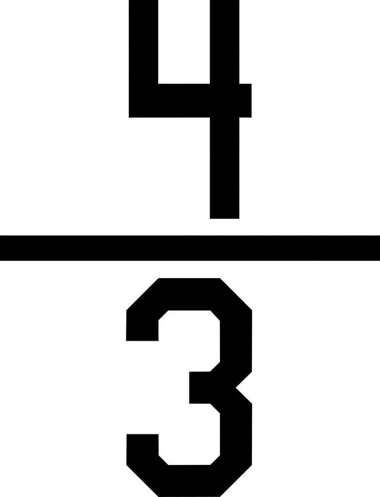 numerical fraction 4 3