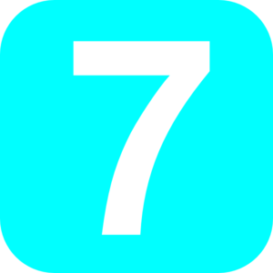 number 7 light blue