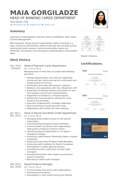 banking resume samples visualcv resume samples database