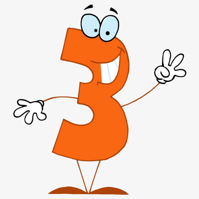 happy cartoon number 3
