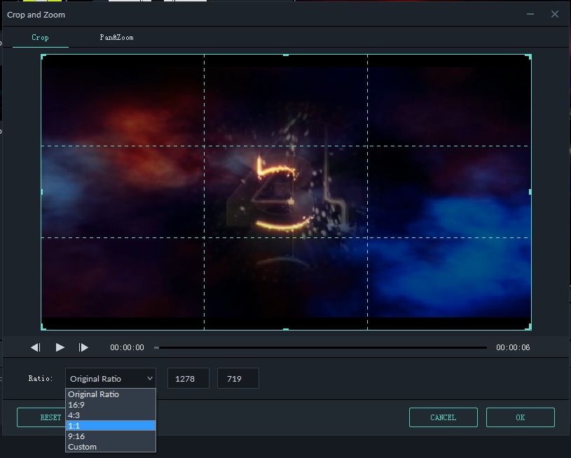 change aspect ratio from