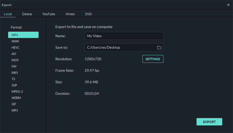 change aspect ratio from