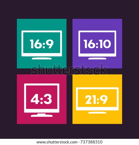 aspect ratio icons widescreen