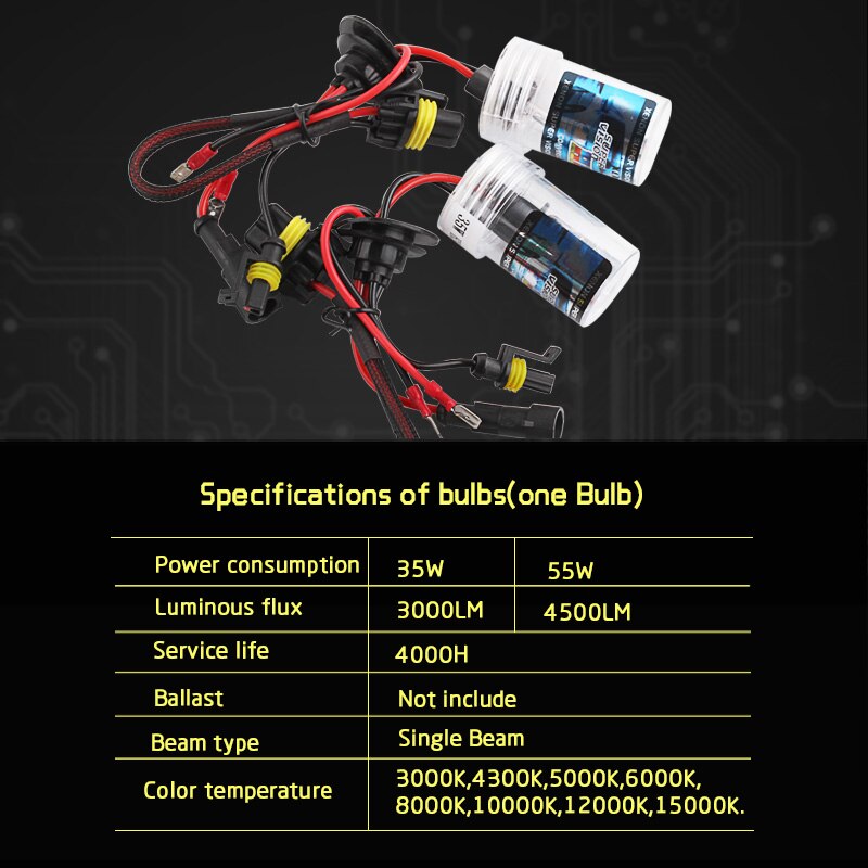 2pcs h3 xenon bulb