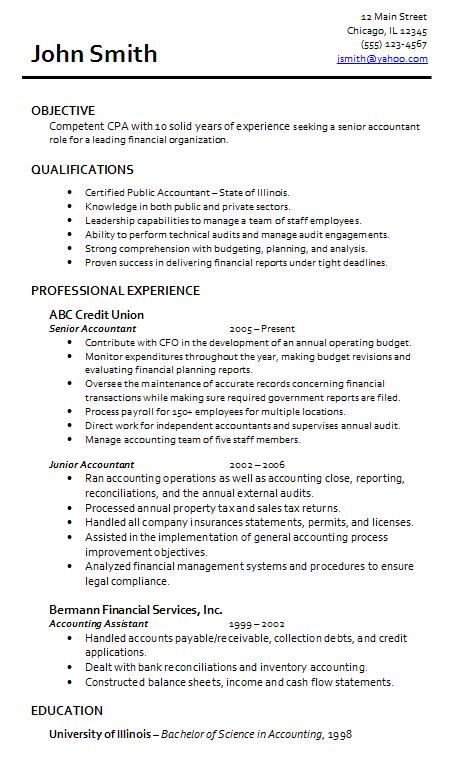 accounting resume sample hire me 101