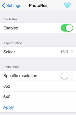 change aspect ratio and