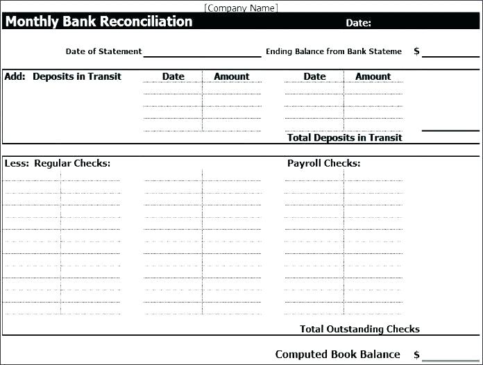 excel bank excel bank reconciliation template example microsoft