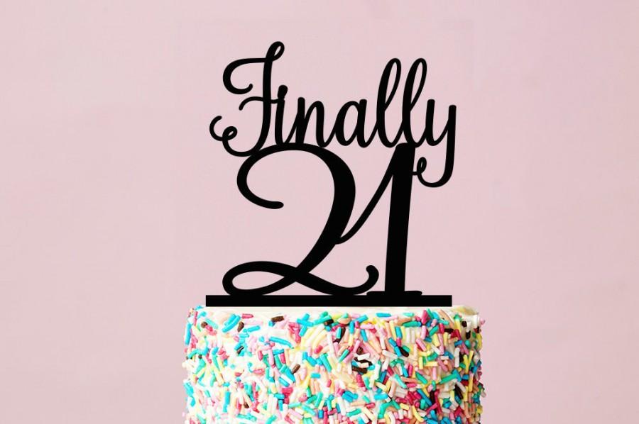 21st birthday cake topper