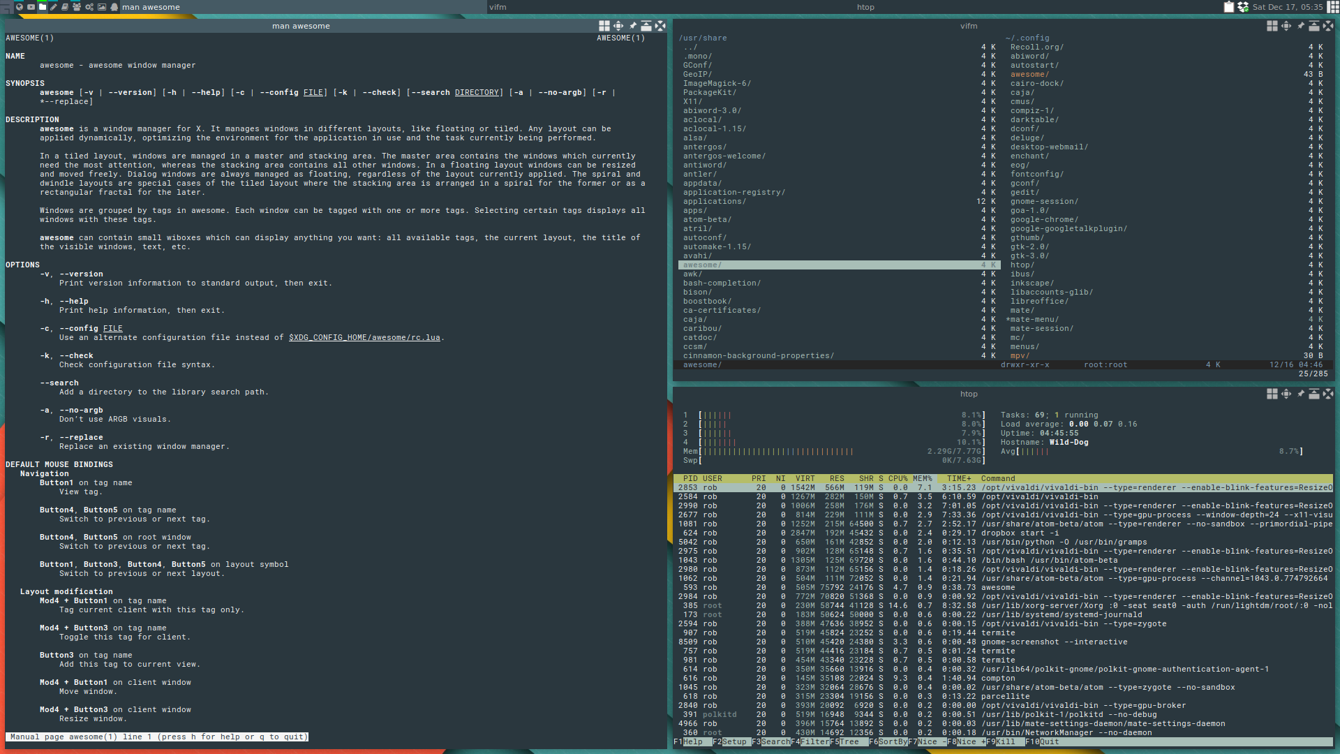 about awesome window manager