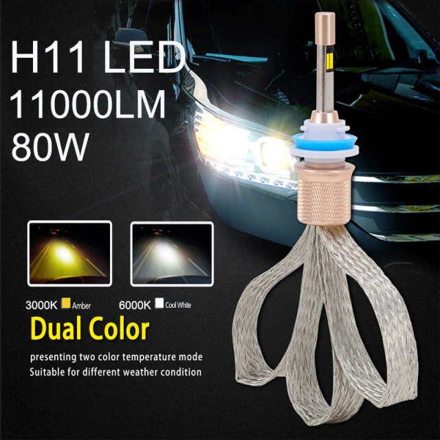 2pcs automobiles h11 led