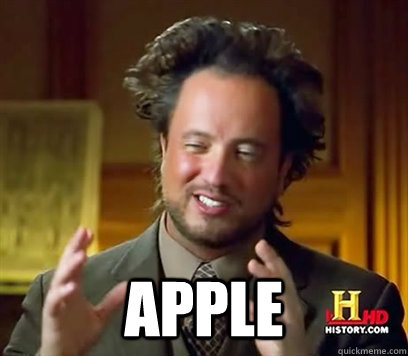 apple ancient aliens meme