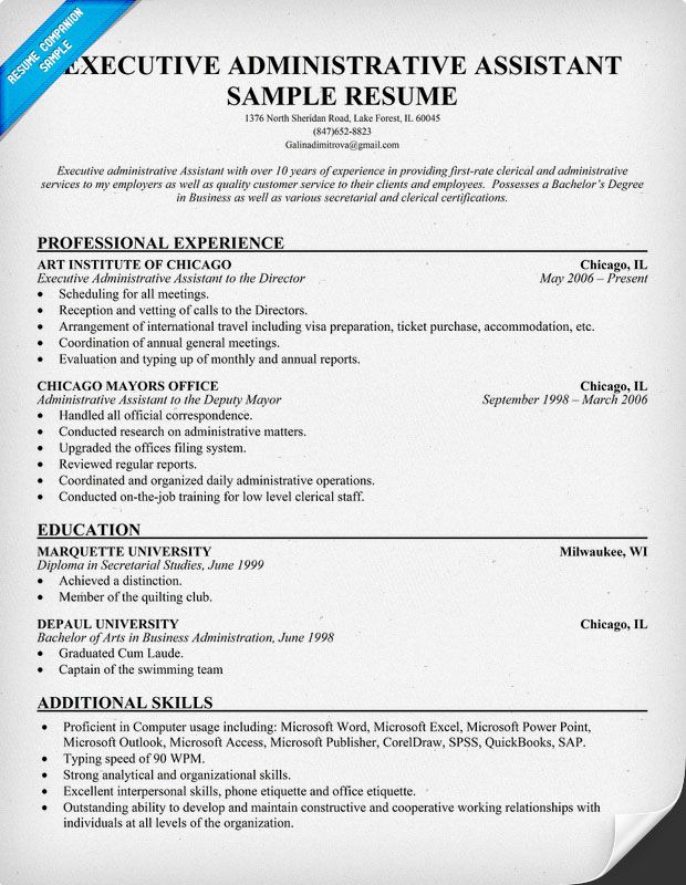 12 executive administrative assistant resume sample riez sample