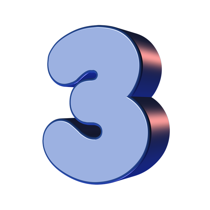 number three 3 free