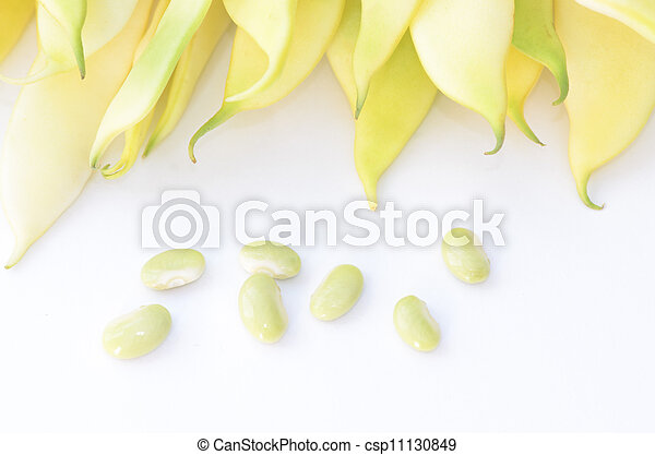 some ripe pods isolated