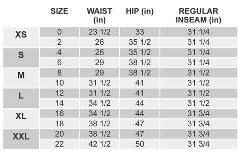 sizing charts fable