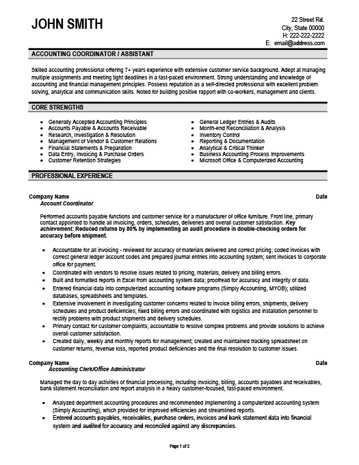 top accounting resume templates samples