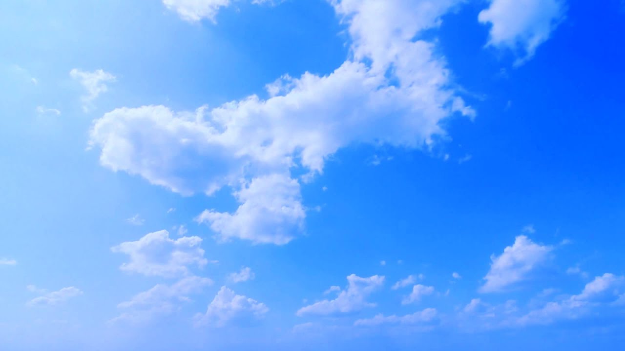 deep blue sky clouds