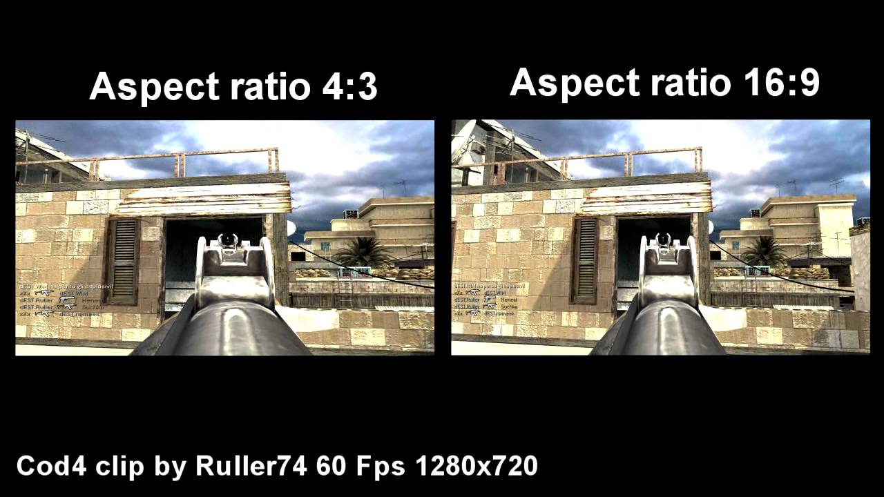 test aspect ratio cod4