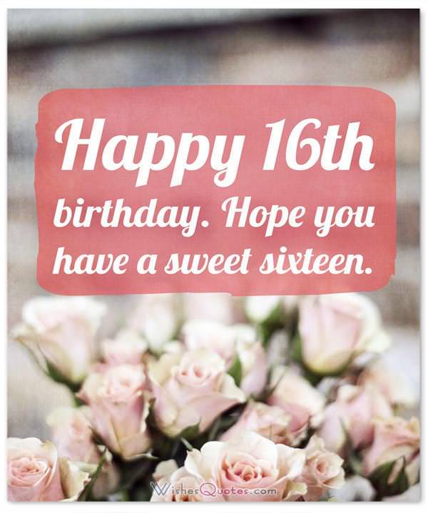 sweet sixteen birthday messages