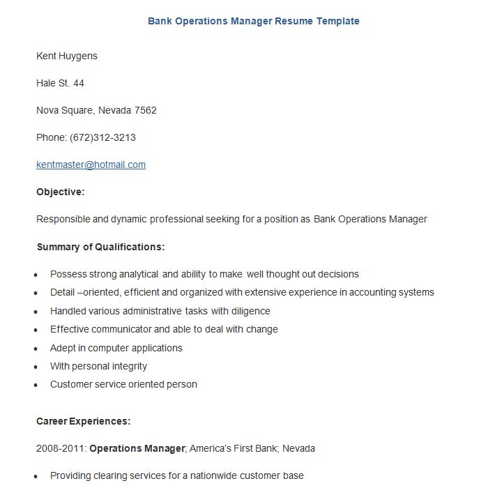19 sample banking resume templates pdf doc free premium