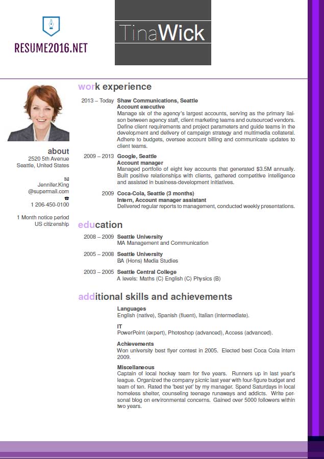 updated resume format 2016 updated structure