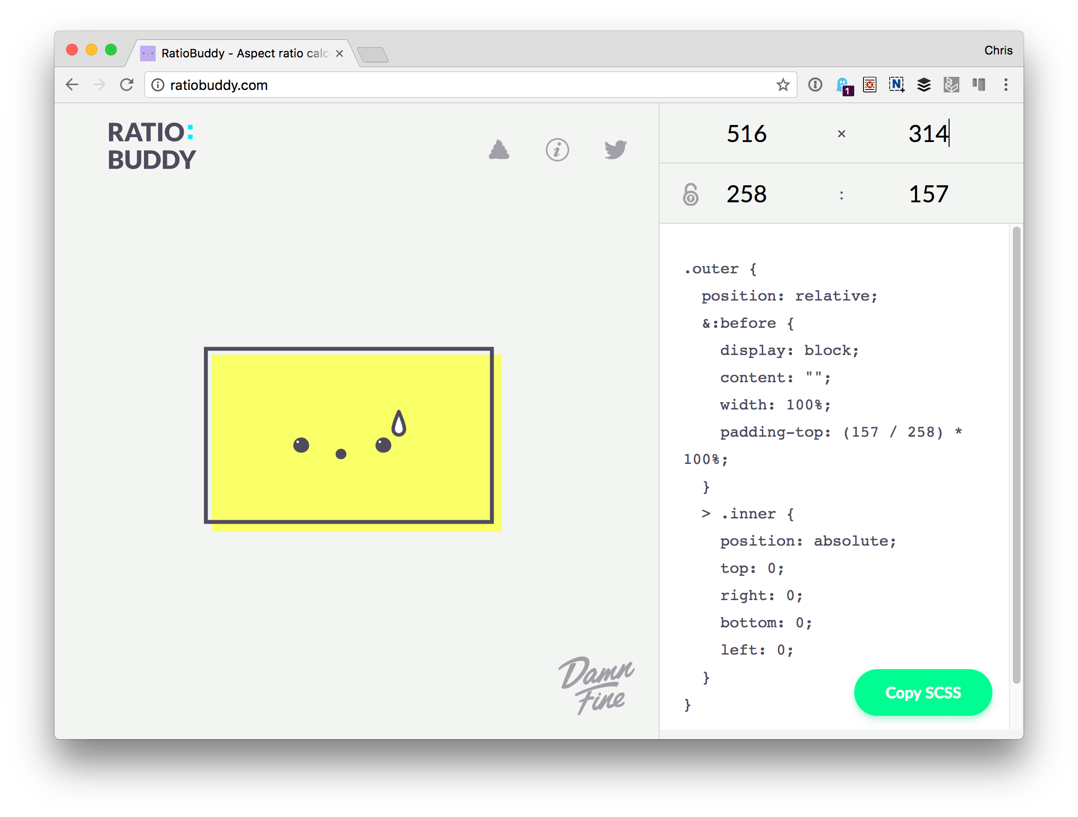 aspect ratio boxes css