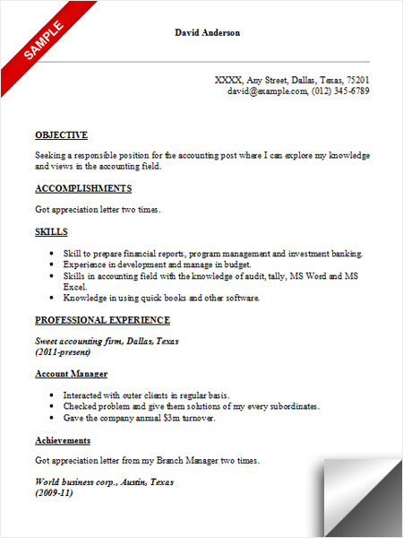 accounting resume sample limeresumes
