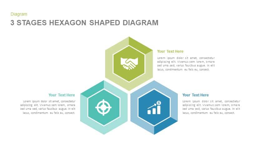 3 stages hexagon shape